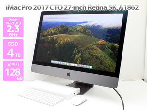 送料無料♪27インチ Retina 5K iMac Pro 27-inch,2017 CTO Xeon W-2191B 2.3GHz メモリ128GB SSD4TB Radeon Pro Vega 64 16GB B75T