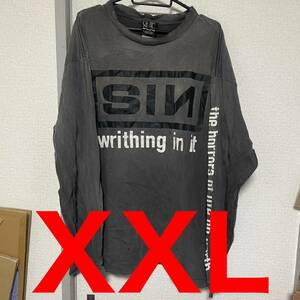 超希少サイズ　XXL セントマイケル SAINT MICHAEL 2022-23 22-23AW M サイズ SM-A22-0000-012 SIN 原罪 L/S T-SHIRT ダメージ　ロンT