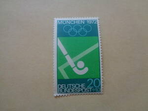 ドイツ切手　1969年　ミュンヘンオリンピック1972年　ホッケー　20+10