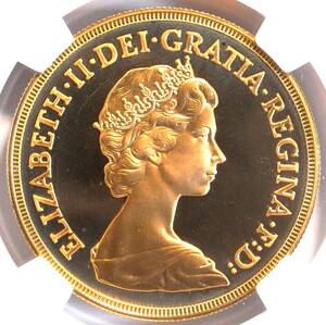 【準最高鑑定】1984 イギリス 5ソブリン金貨 NGC PF69UC ヤングエリザベス (5SOV 英国 PCGS PR 5ポンド)