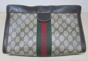 本物 中古 グッチ GUCCI セカンドバッグ　シェリーライン グッチ 