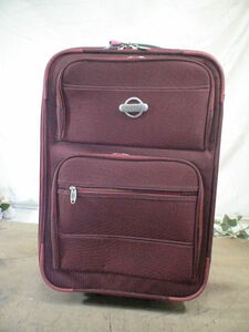 4722　TRANSWORLD　赤　ダイヤル　スーツケース　キャリケース　旅行用　ビジネストラベルバック
