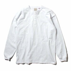 セール SALE 新品 Goodwear グッドウェア ヘンリーネック 長袖 Tシャツ ヘビーウェイト 肉厚 厚手 ホワイト 白 XL LL アメカジ ブランド