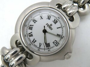 1円◆稼働◆ フェンディ ホワイト クオーツ ユニセックス 腕時計 M43904