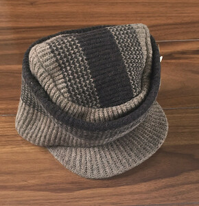 英国羊毛　帽子　ブラウン