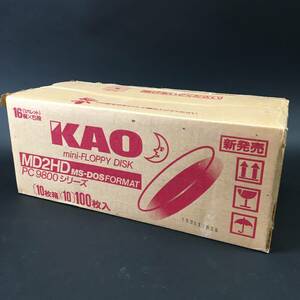 未開封 KAO 花王 フロッピーディスク 100枚セット MD2HD MS-DOS PC-9800シリーズ ミニフロッピーディスク 24e菊E②