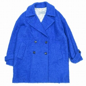 マレーラ MARELLA マックスマーラ MAX MARA ウール　シャギー チェスターコート ロング ジャケット アウター I38 青 ブルー/2▲B2