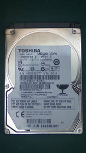 TOSHIBA 2.5インチHDD SATA MK3261GSYN 320GB 動作確認済(320050)