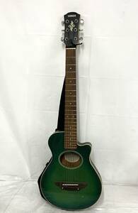 弦切れ 弦楽器 YAMAHA ヤマハ APXT-1A ミニエレアコギター 緑系 現状品 全長約89cm カ4