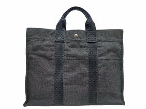 未使用品！HERMES【エルメス】エールライン MM キャンバス トートバッグ ハンドバッグ （4361）