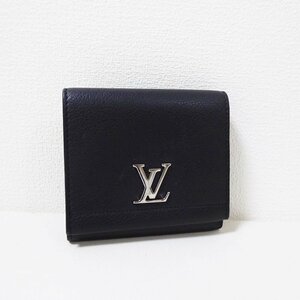ルイヴィトン　Louis Vuitton　レザー　ポルトフォイユロックミー２　ブラック＆金具シルバー　ウォレット　財布　M64309