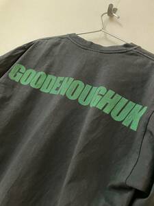 90s‐00s アーカイブ goodenoughグッドイナフUKG手刷りクロスドット背ロゴTシャツ