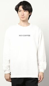 NO COFFEE長袖Tシャツ　白