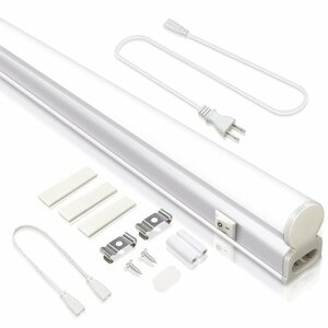 即納 T5 led蛍光灯 20W形 LED蛍光灯 直管器具一体型 シームレス連結 スイッチ付 高輝度 1300LM 60cm 昼光色 6000K 送料無料 1年保証 40本