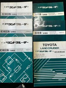 トヨタ　ランドクルーザー　新型車解説書、修理書追補版、配線図集追補版　S-PZJ70,70V系等