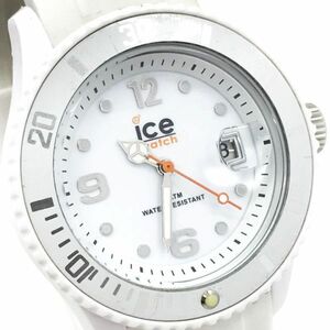 ice watch アイスウォッチ forever フォーエバー 腕時計 SI.WE.U.S.09 クオーツ アナログ ラウンド ホワイト カレンダー 電池交換済 動作OK