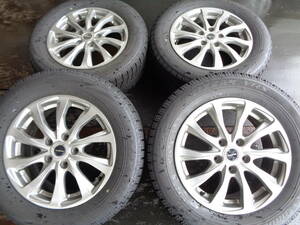 A57 BSブリザックVRX　215/60R16+アルミホイール　16×6.5J　114.3-5H　54　ブリヂストン製アルミ　中古４本セット