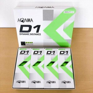 332*HONMA D1 DYNAMIC DISTANCE ゴルフボール 1ダース 12個入 グリーン 【未使用品】