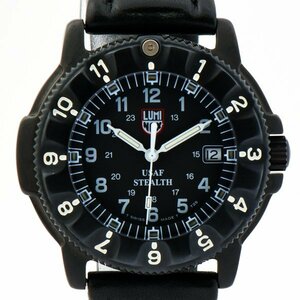 LUMINOX ルミノックス 3400 SERIES USAF STEALTH ナイトホーク F-117 デイト クォーツ ブラック文字盤 メンズ腕時計 #31312