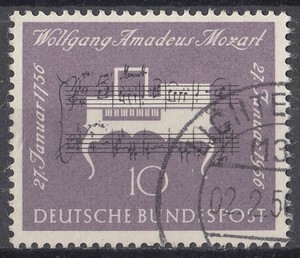 1956年西ドイツ モーツァルト生誕200年記念切手 10pf