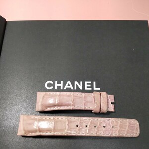 シャネル ピンク 正規 ストラップ ベルト 純正 アリゲーター CHANEL 付属品 J12 33MM など STD タイプ 革ベルト クロコダイル 替ベルト ③