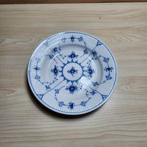 ☆ROYAL COPENHAGEN ロイヤルコペンハーゲン Blue Fluted half Lace ブルーフルーテッドハーフレース プレート 皿(中古品/現状品/保管品)☆