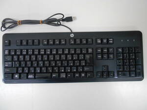 【☆PC-15】中古品/HP/PC用 USB キーボード/日本語106キーフルレイアウト　ブラック 　動作確認済◇◆【HK】