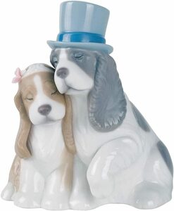 正規品 入手困難 リヤドロ 新品 LLADRO 犬 カップル 犬の置き物 プレゼント 置物 置き物 インテリア 12x10x9cm