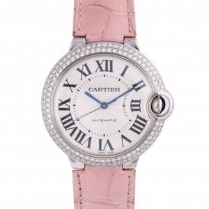カルティエ Cartier バロンブルー WE900651 シルバー文字盤 中古 腕時計 レディース