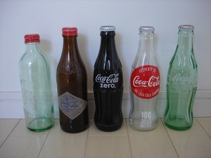 コカ・コーラ　空き瓶５本セット　蓋付　貴重販売停止品有　アメリカインテリア