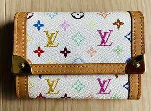 LOUIS VUITTON★ルイ ヴィトン★ マルチカラー★ ポルトモネ プラ ★ブロン★廃番品★ M92657★5回使用★表参道路面店購入品