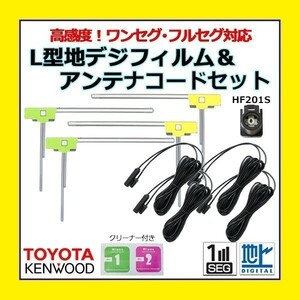 PG204 ケンウッド HF201S コード4本 L型フィルム 4枚 セット KENWOOD カーナビ買い替え 乗せ替え MDV-L500 MDV-737DT HUD MDV-535DT