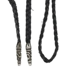 クロムハーツ Chrome Hearts LEATHER BRAID/スクロールレザーブレード シルバーネックレス 中古 SS07