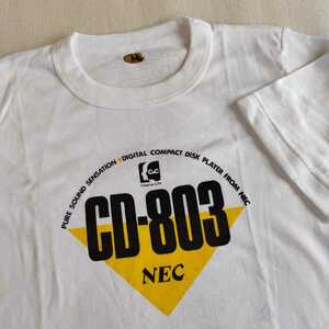 NEC CD-803 ノベルティ プリント Tシャツ ホワイト Mサイズ 未着用品 当時物 非売品?