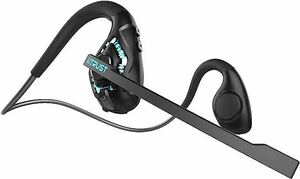 Bluetooth ヘッドセット 日本語音声ガイド iitrust 非 骨伝導イヤホン Bluetooth 5.2 通話専用 マイク付き 耳を塞がない ワイヤレス ブルー