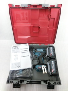 未使用 makita マキタ 充電式インパクトドライバ 40V TD003GRAX ブルー TD003G バッテリ2個 充電器セット