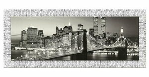 イタリア製 輸入雑貨 アートフレーム ブルックリン橋 Brooklyn Bridge リビングスタジオ 直輸入 ニューヨーク シルバー 4737-dia 送料無料
