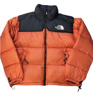 90s THE NORTH FACE NUPSE ヌプシ ダウン ジャケット M マンゴー オレンジ ノースフェイス ヴィンテージ