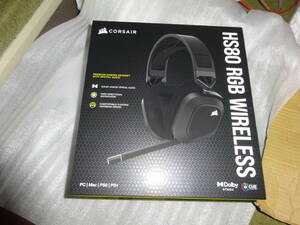 Corsair HS80 RGB WIRELESS ゲーミングヘッドセット　Carbon（CA-9011235-AP）