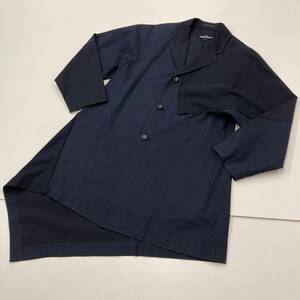 90s トリコ コムデギャルソン アシンメトリー パッチワーク 変形 シャツ ジャケット ネイビー tricot コート VINTAGE archive 1683