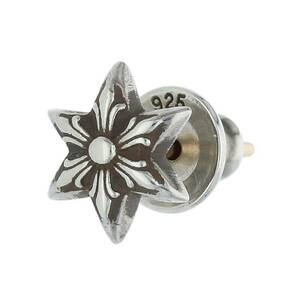 クロムハーツ Chrome Hearts CO STAR/スタースタッド シルバーピアス 中古 NO05