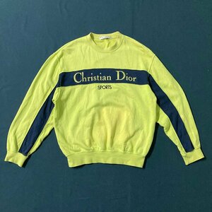 ★Christian Dior SPORTS クリスチャンディオールスポーツ トップス 長袖 トレーナー スウェット ライトグリーン レディース Ｌ 0.4kg★