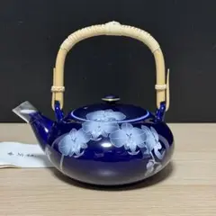 未使用品 香蘭社 急須 ルリ胡蝶蘭 茶器 湯呑