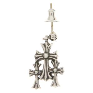 CHROME HEARTS クロムハーツ 3 CH CROSS DROP トリプルCHクロスピアス シルバー