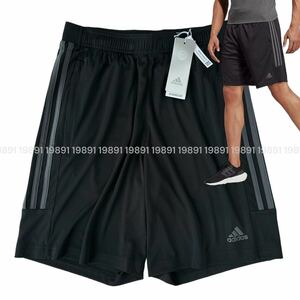 新品■adidas AEROREADY SHORTS トレーニングショートパンツ/ランニングウェア/ショーツ/ジム/3ストライプス/アディダス/ブラック/M