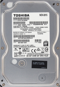 TOSHIBA DT01ACA050 HP P/N 661697-001 3.5インチ SATA600 500GB 940回 4900時間
