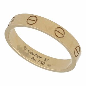 【中古】 Cartier カルティエ LOVE ウェディング リング B4085057 K18 YG ミニラブ 指輪 23043282DS