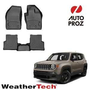 フロアマット ジープ レネゲード 2014年式以降現行 右ハンドル用 フロアライナー 2列セットブラック WeatherTech 正規品