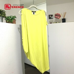 新品同様 BCBG ビーシービージーマックスアズリア オフショルタイト ノースリーブワンピース ドレス 黄色 XS