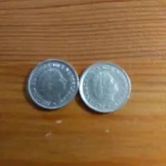 オランダ旧硬貨 １０セント ２枚セット